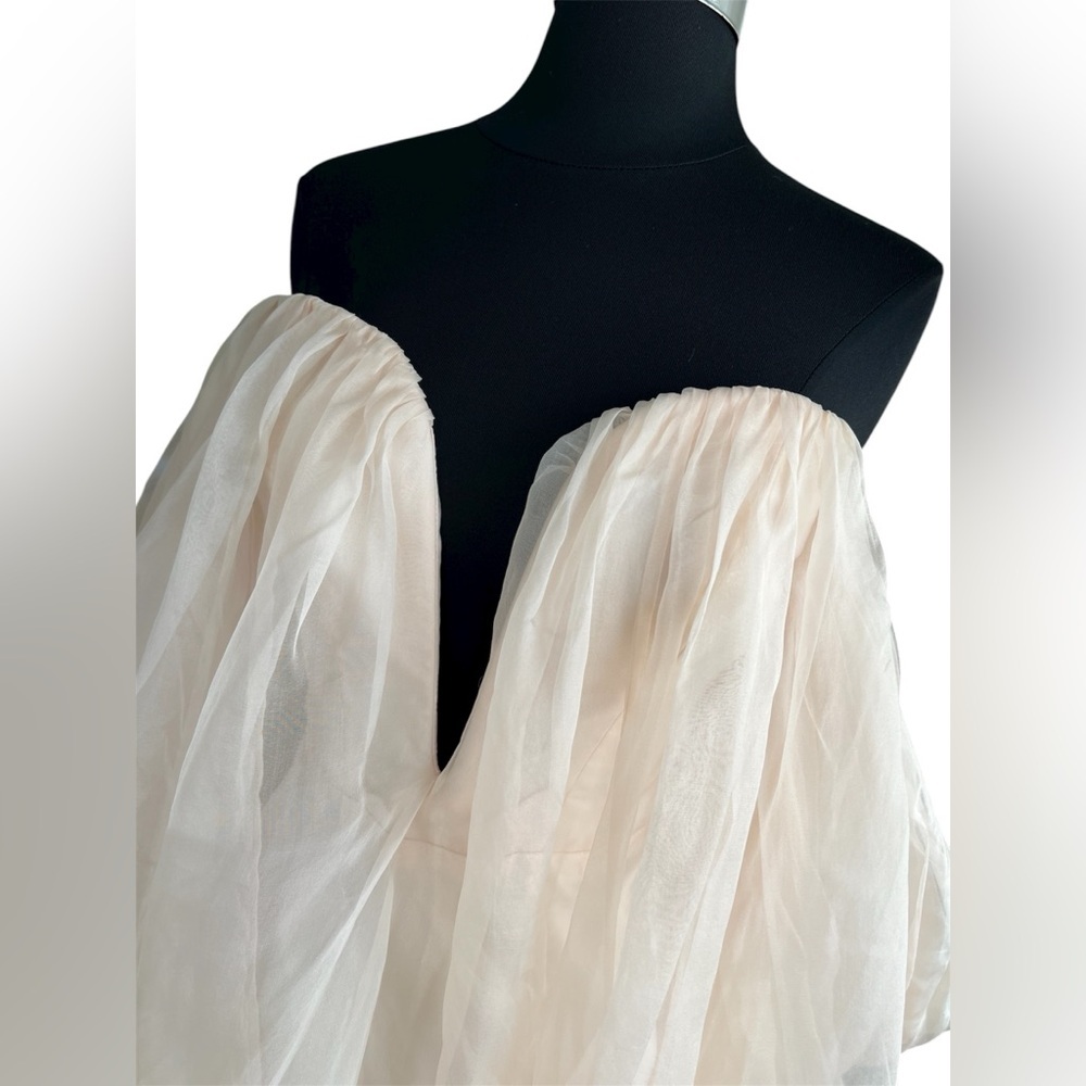 ZIMMERMANN Crush Pink Strapless gathered silk-organza Mini Dress AU 0 (US 4) - Picture 6 of 12